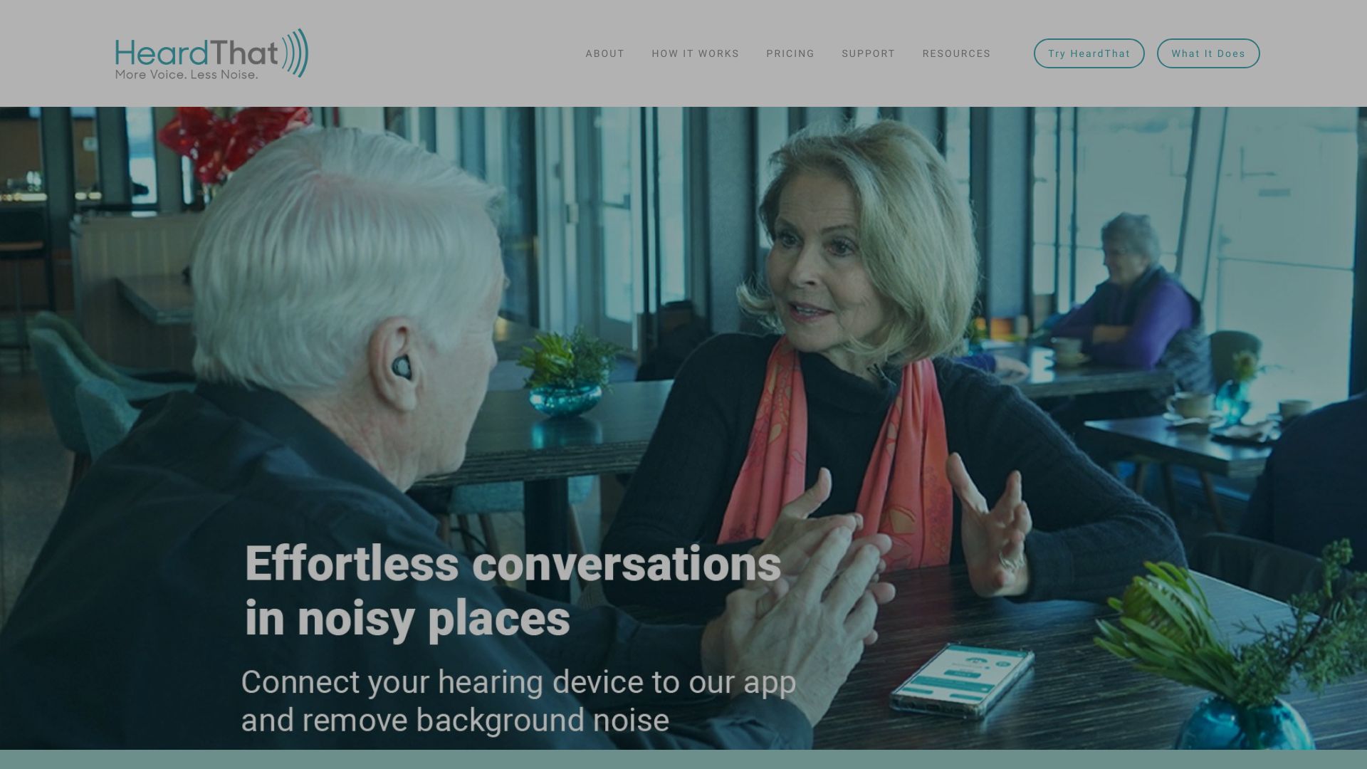HeardThat homepage screenshot