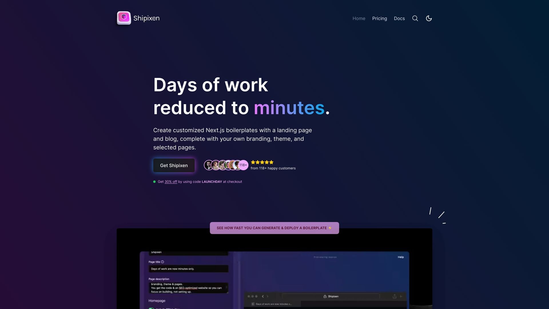 Shipixen homepage screenshot