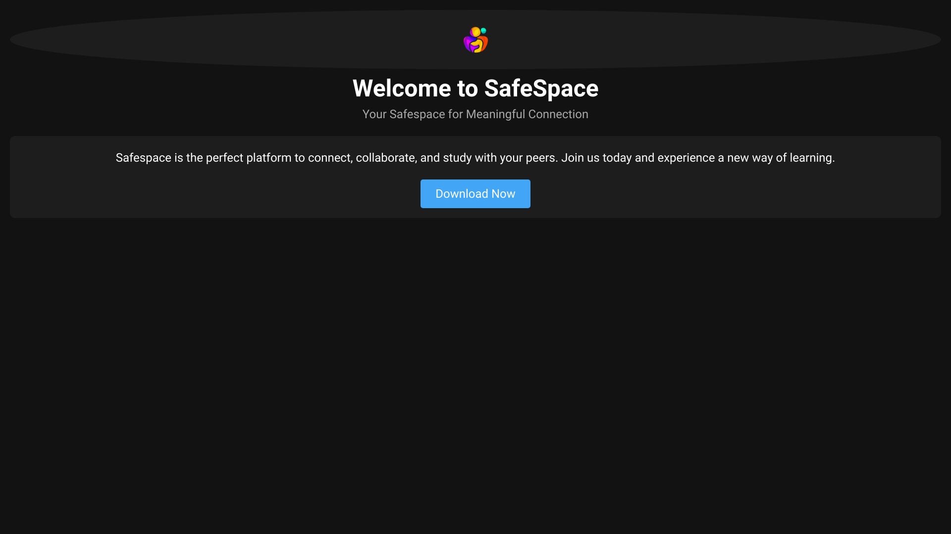 safespace homepage screenshot