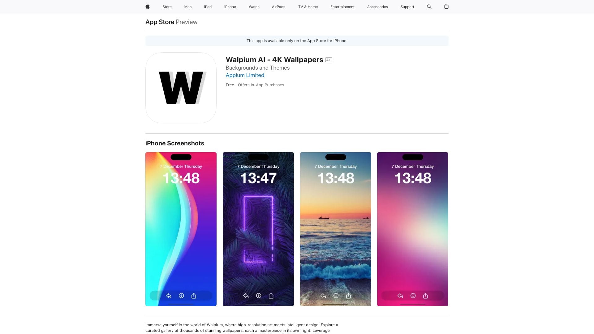 Walpium AI homepage screenshot