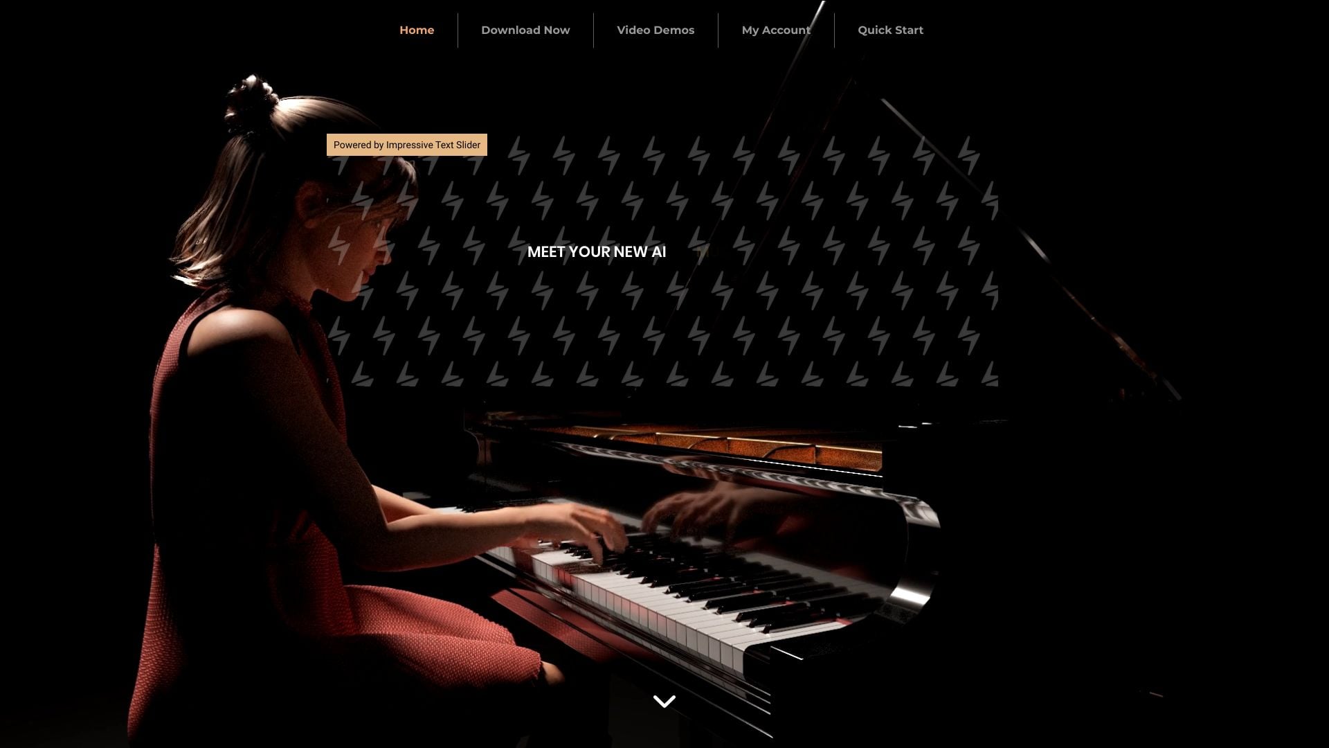 Concert Creator homepage screenshot