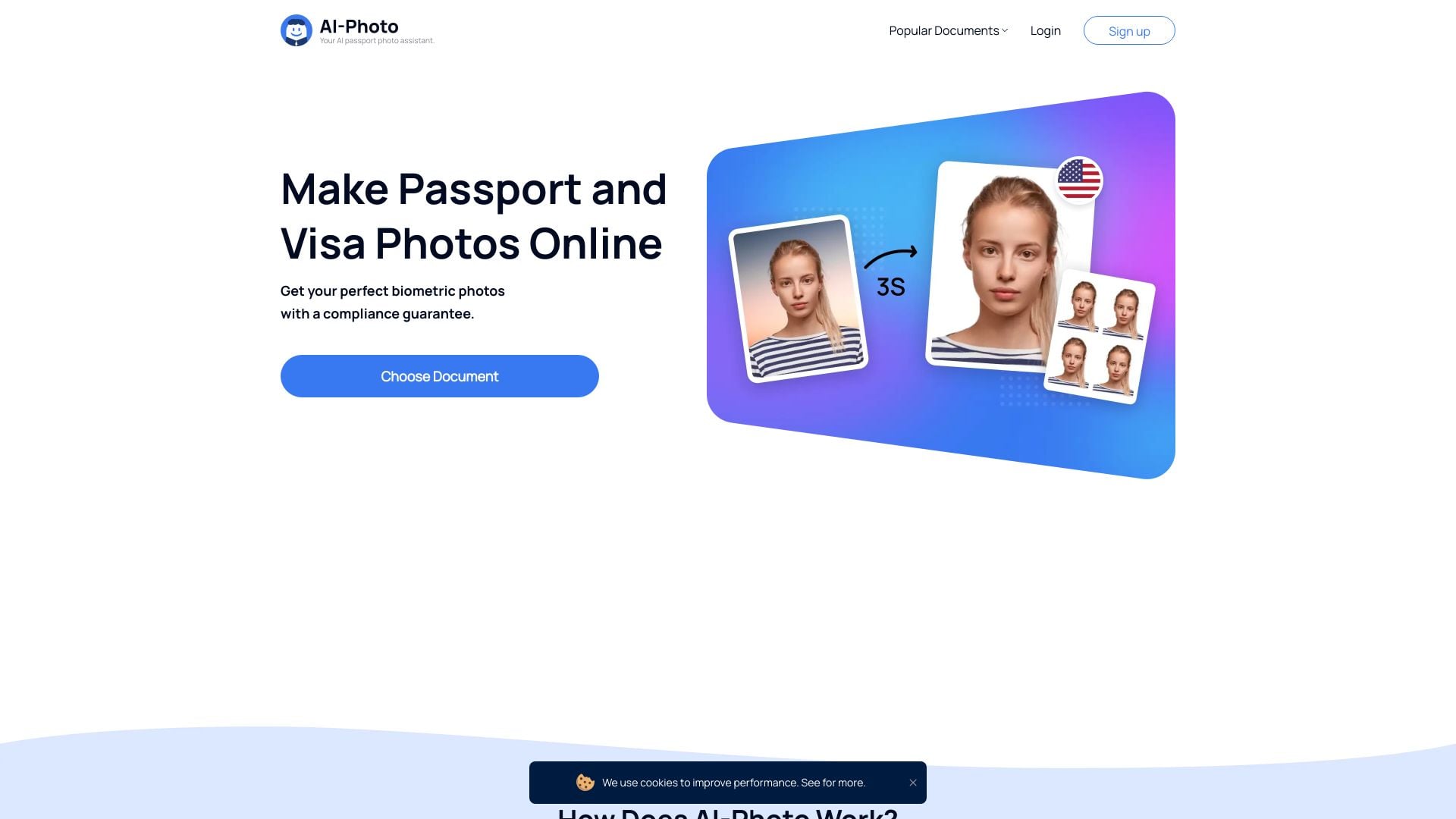 AiPassportPhotos homepage screenshot
