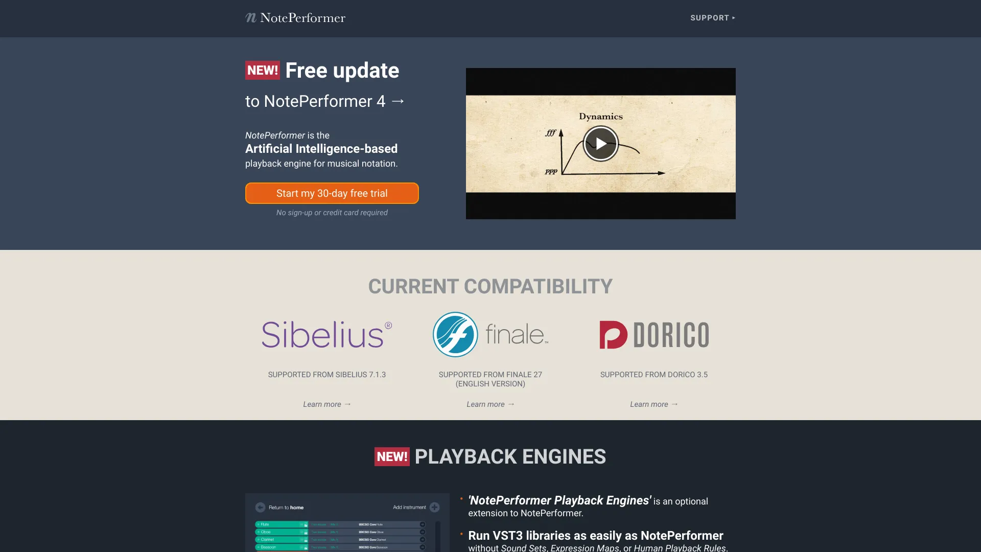 noteperformer.com homepage screenshot