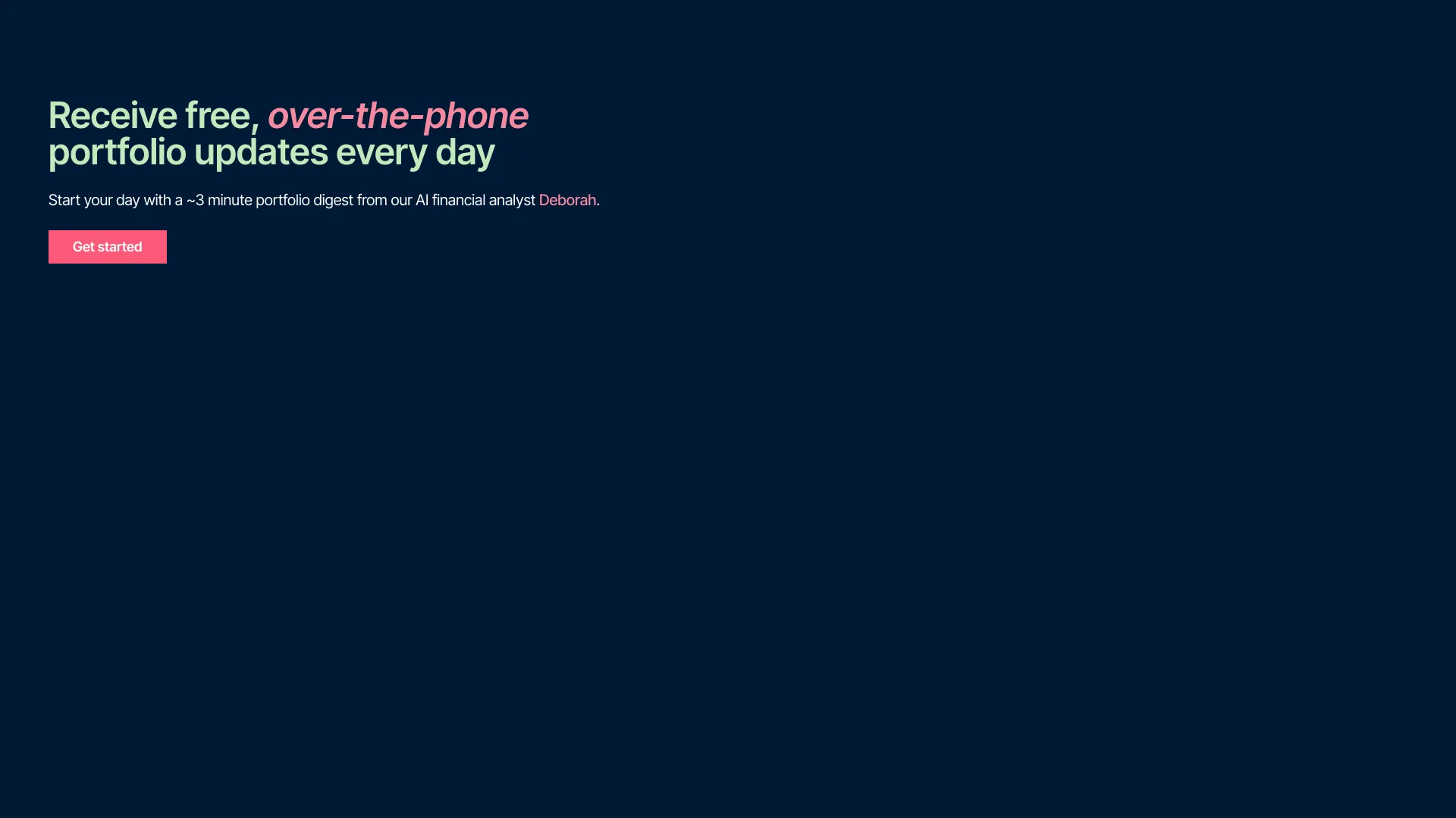 Daily Portfolio Updates homepage screenshot