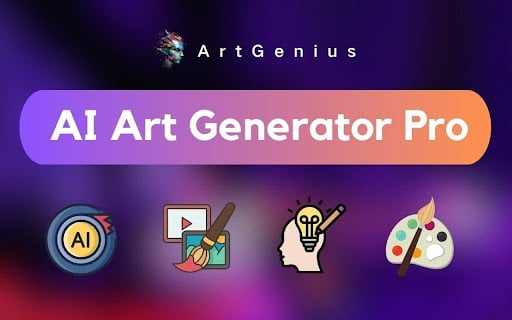 AI Art Generator Pro（Free） - ArtGenius homepage screenshot