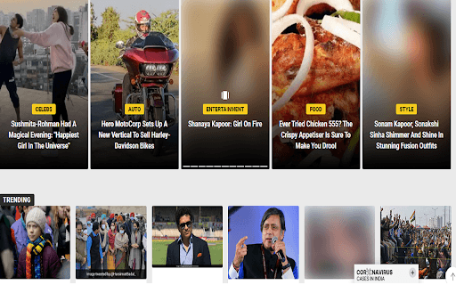 Safenet Browsing Experience homepage screenshot