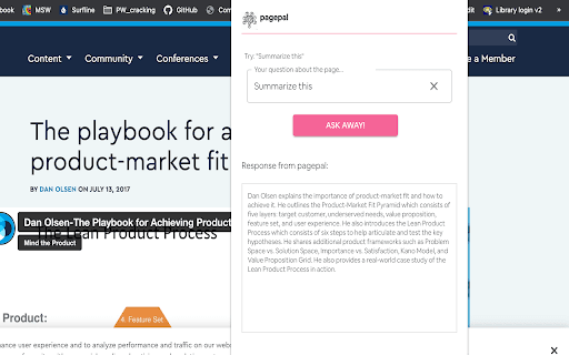 pagepal homepage screenshot