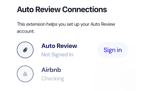 Auto Review Connector homepage screenshot