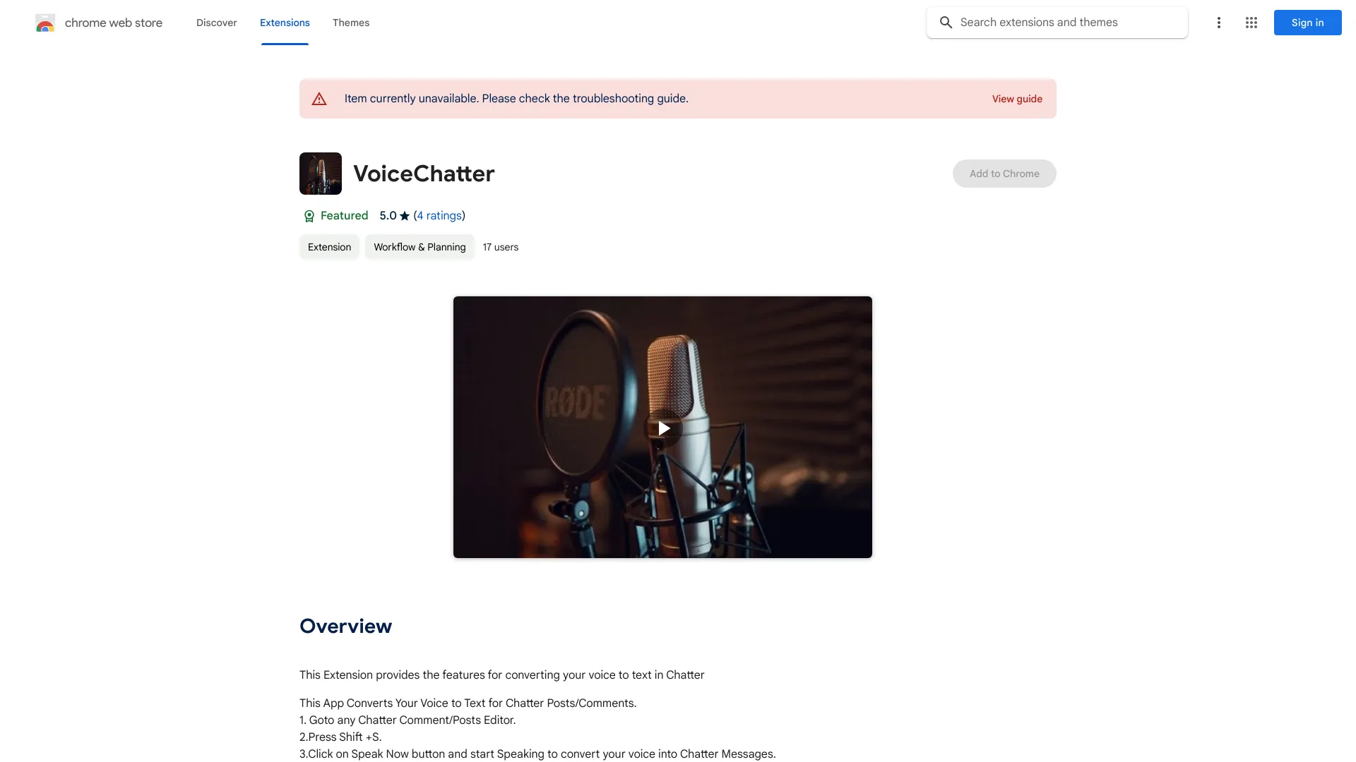 VoiceChatter homepage screenshot
