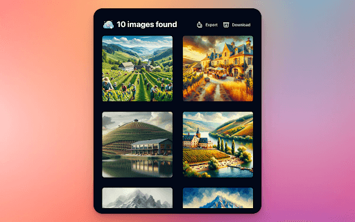 ChatGPT Images Exporter homepage screenshot