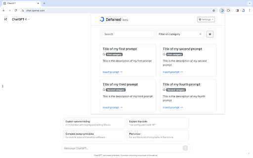 Defained homepage screenshot