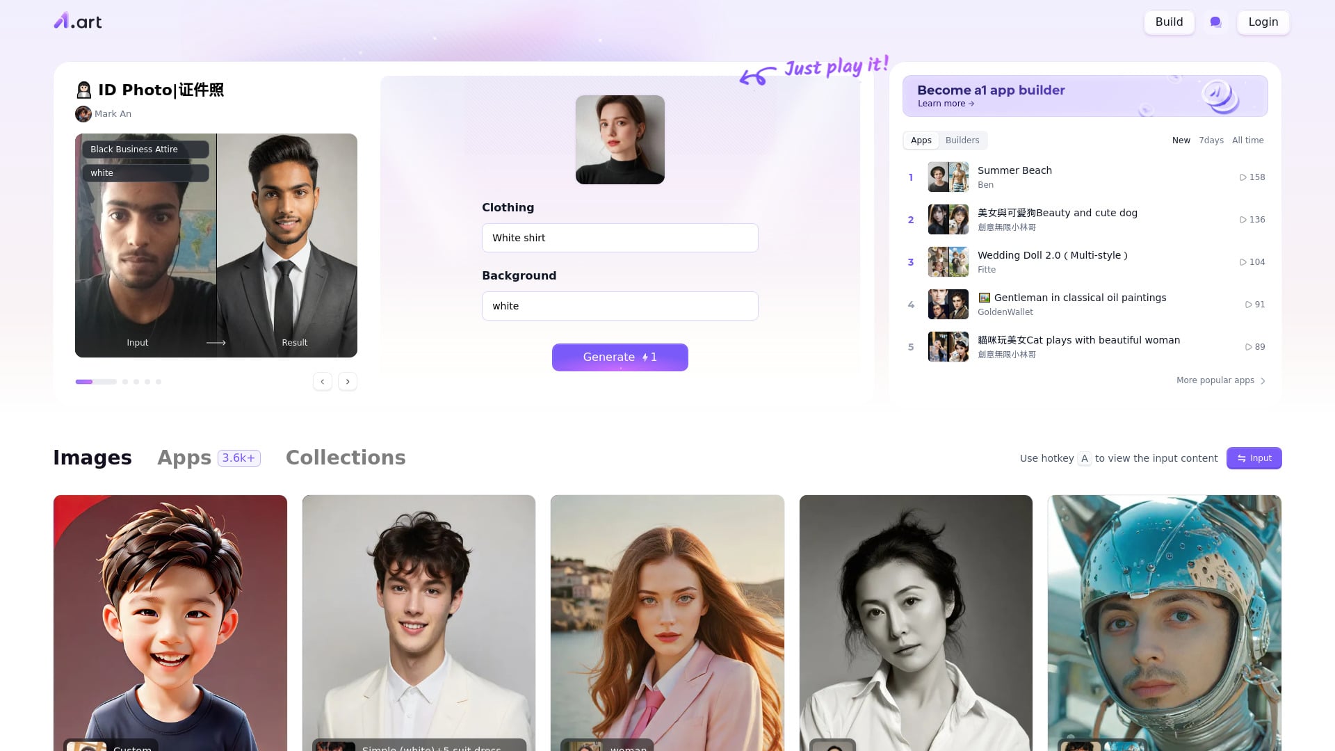 A1 Art homepage screenshot