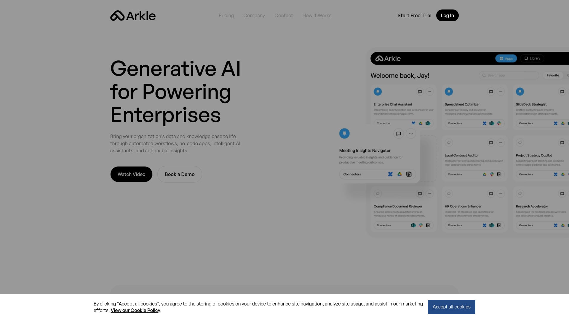 Arkle homepage screenshot