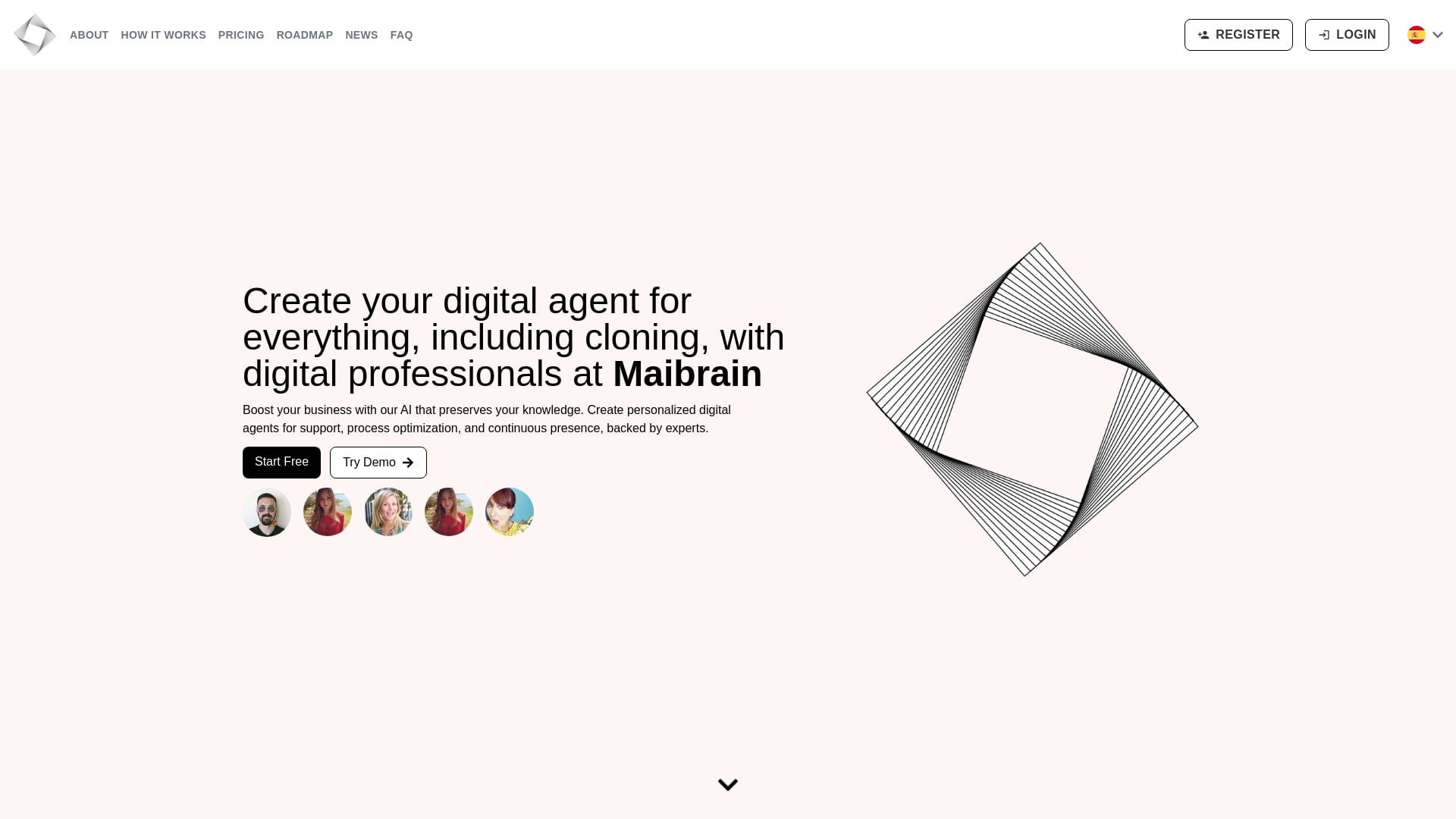 Maibrain homepage screenshot