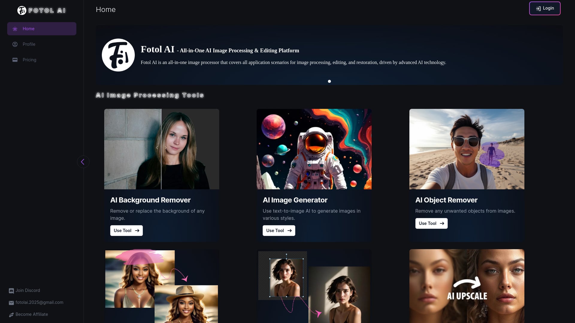 Fotol AI homepage screenshot