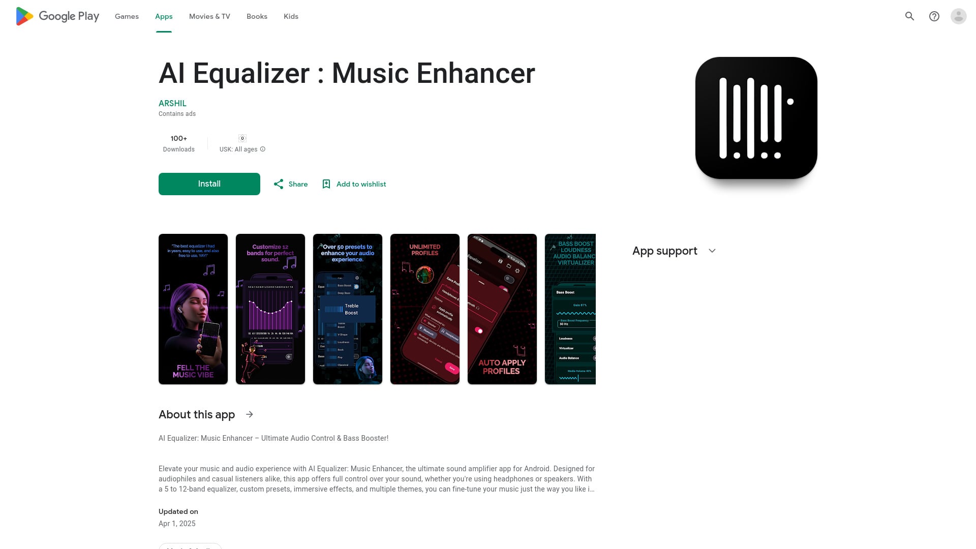 AI Equalizer homepage screenshot