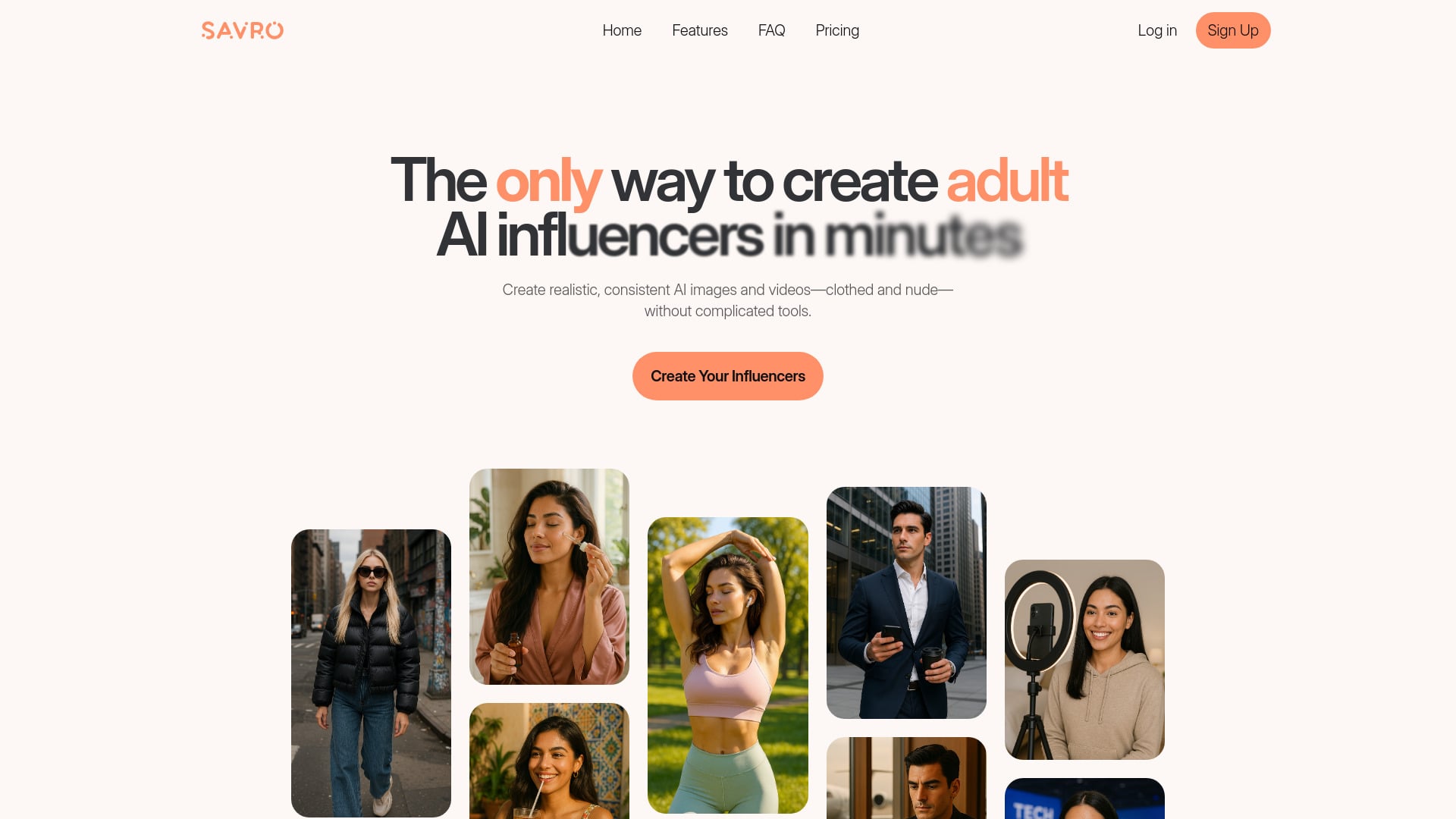 Savro AI homepage screenshot