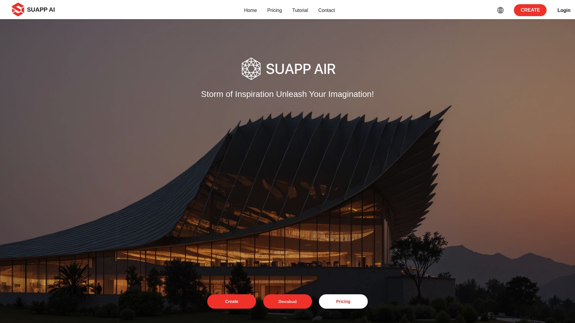 SUAPP AI homepage screenshot