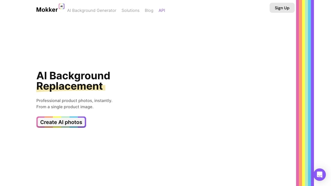 Mokker homepage screenshot